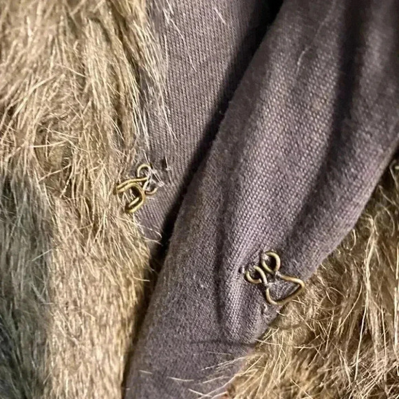 J.Crew Faux Fur Vest With Silk Wrap Belt - Picture 5 of 6